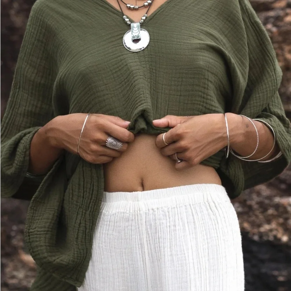 Cotton Muslin Butterfly top - Picture 2 of 7